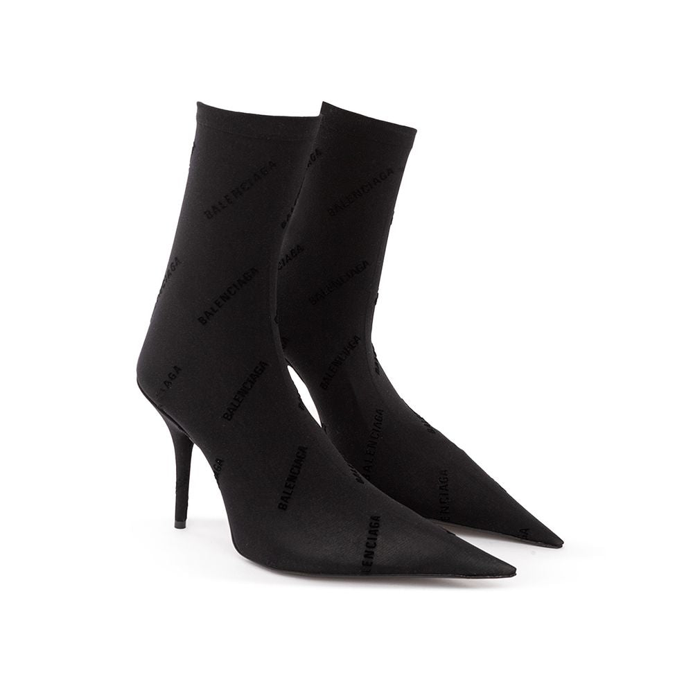 Balenciaga Elegant Black Spandex Statement Boots - - - Balenciaga