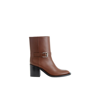 Burberry Brown Leather Boot - - - Burberry