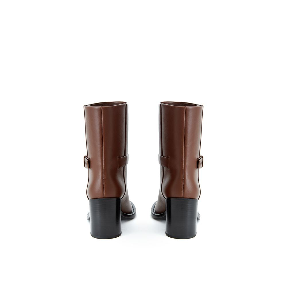 Burberry Brown Leather Boot - - - Burberry