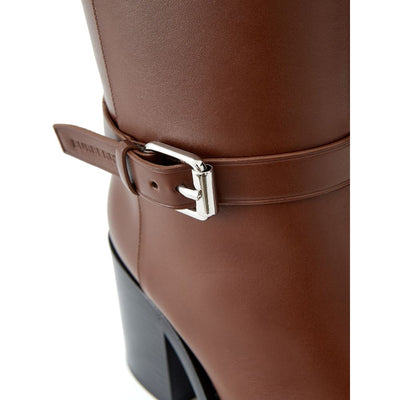 Burberry Brown Leather Boot - - - Burberry