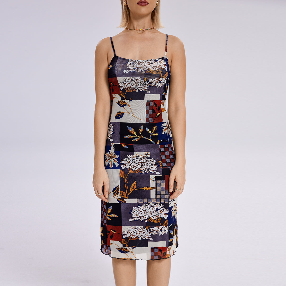 Women's New Look Looks Suspender Split Temperament French High End Dress - Carvan Mart