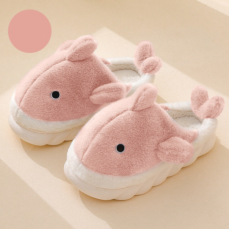 Shark Slippers Soft Sole Furry Shoes Home Bedroom Slippers - Carvan Mart