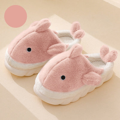 Shark Slippers Soft Sole Furry Shoes Home Bedroom Slippers - Carvan Mart