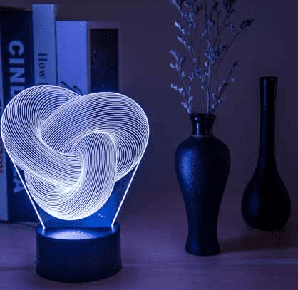 Twist Abstract LED 3D Night Light Touch Colorful Acrylic 3D Table Lamp Decoration Lighting Baby Sleeping Mood Lamp Best Gift - default - Led Lighting - Carvan Mart