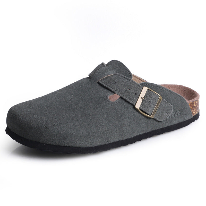 Carvan Boston Soft Footbed Suede Leather Clogs - Carvan Mart