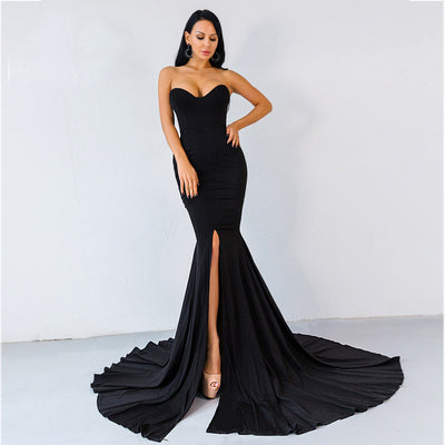 Long Evening Dress Off-the-shoulder Elegant Dress Party - - Evening Dresses - Carvan Mart