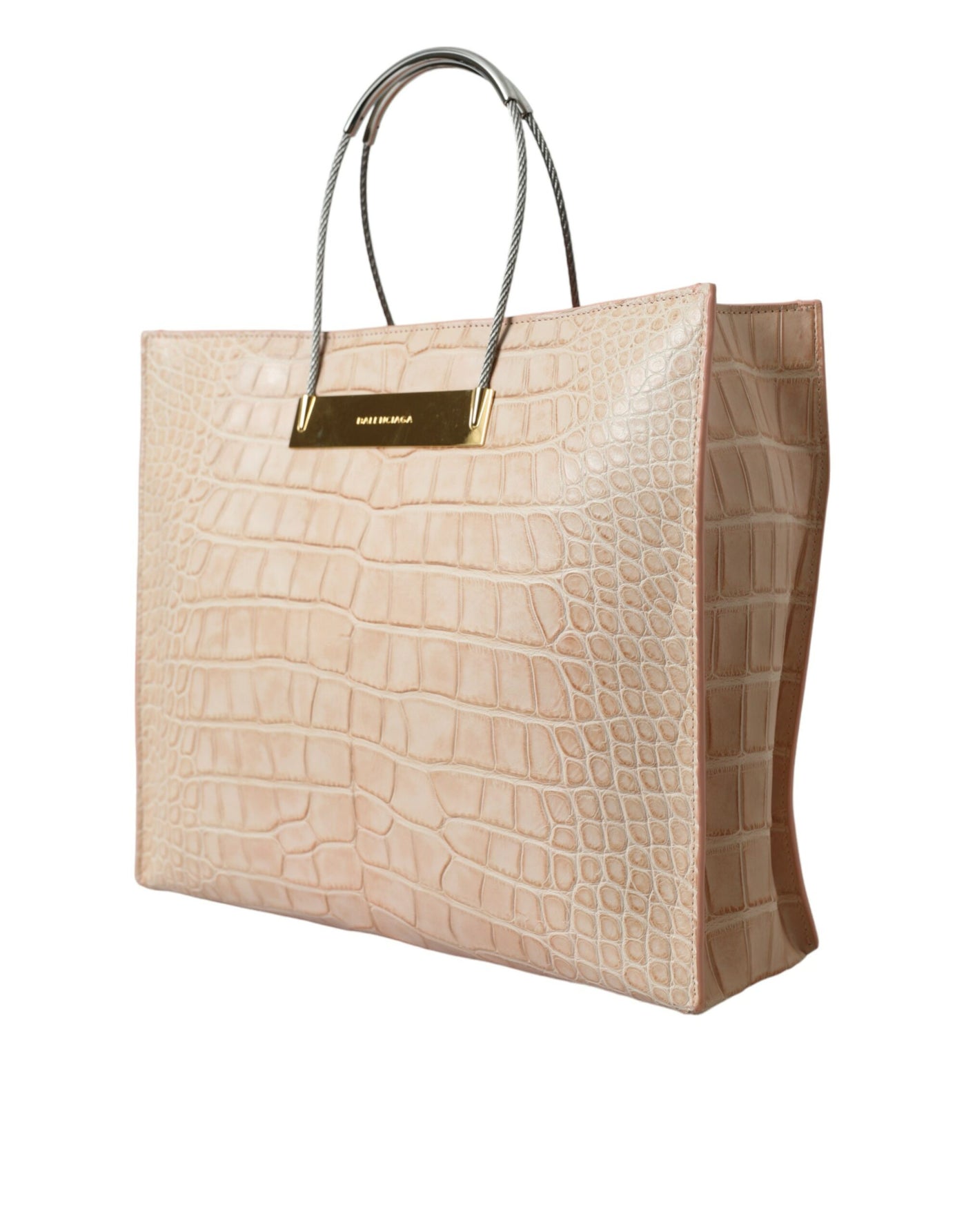 Balenciaga Alligator Leather Chic Pink Tote Bag - - - Balenciaga