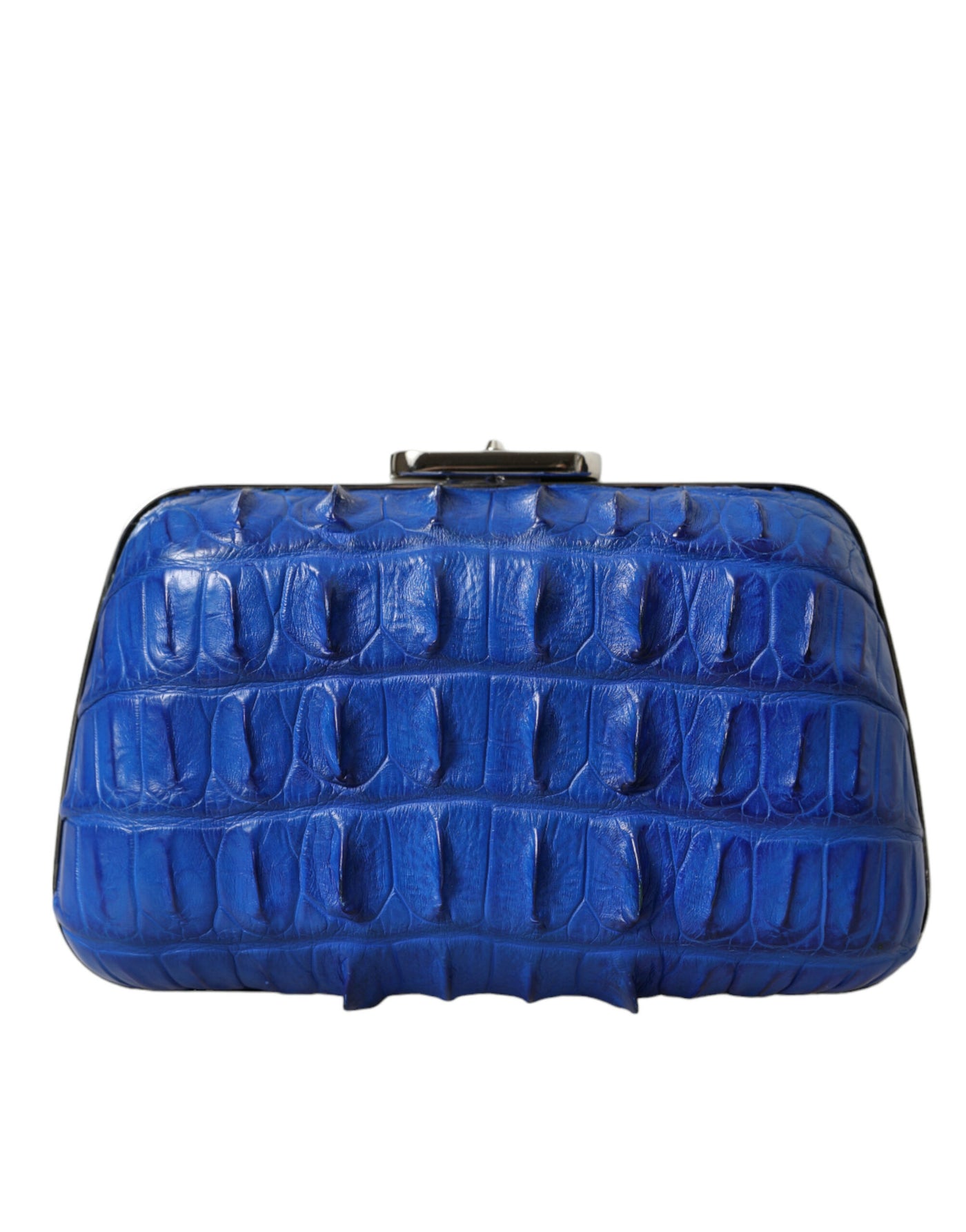 Balenciaga Electric Blue Crocodile Skin Clutch - - - Balenciaga