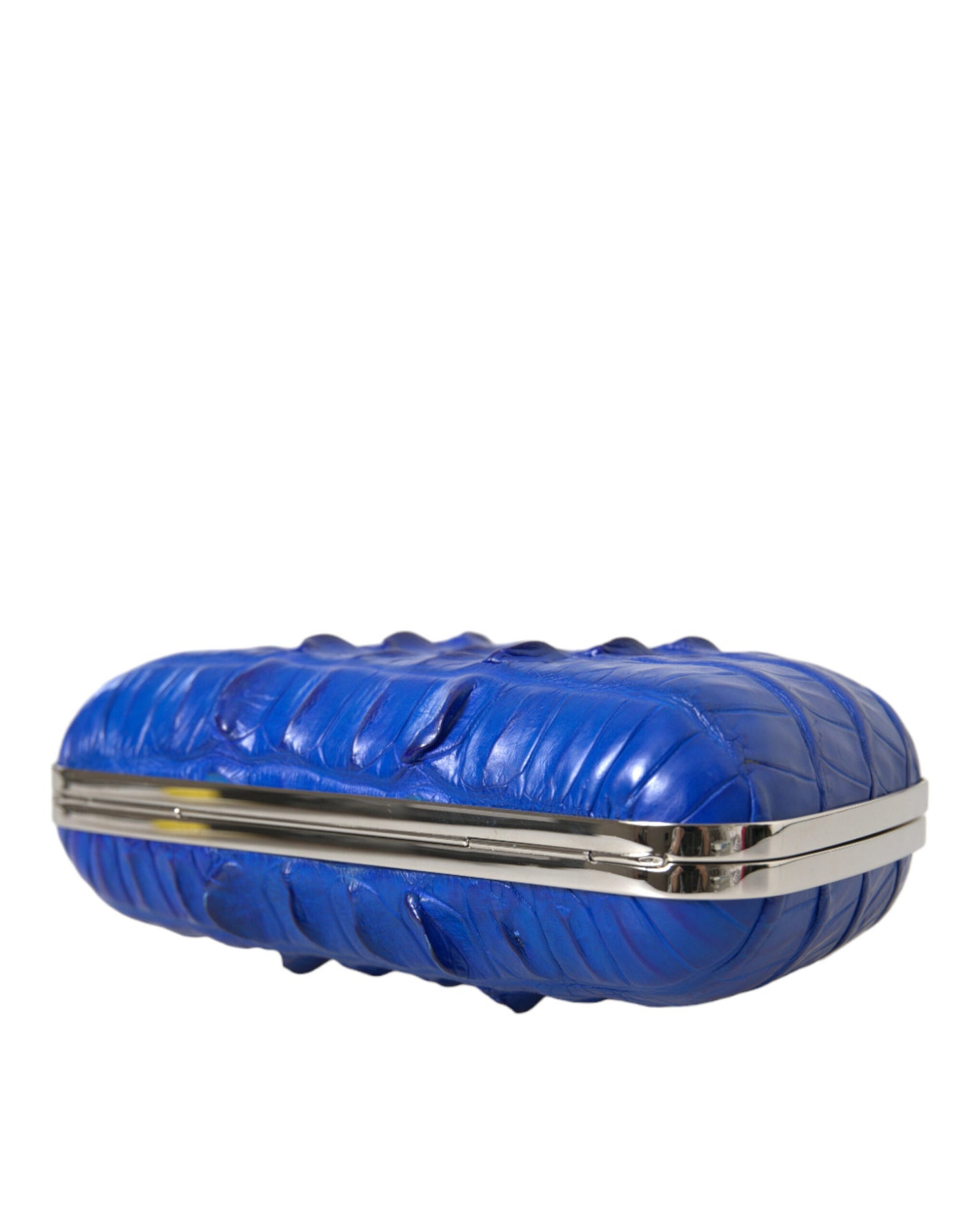 Balenciaga Electric Blue Crocodile Skin Clutch - - - Balenciaga