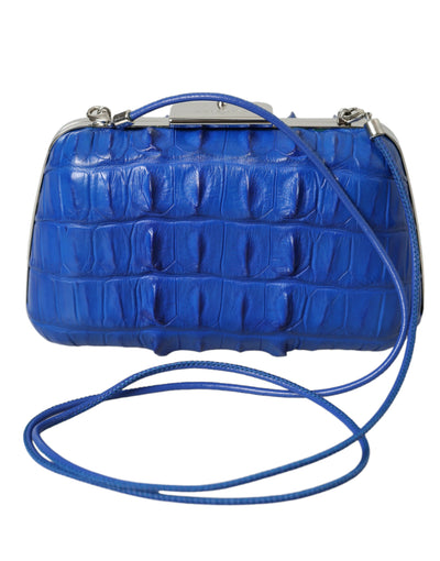 Balenciaga Electric Blue Crocodile Skin Clutch - Blue - - Balenciaga