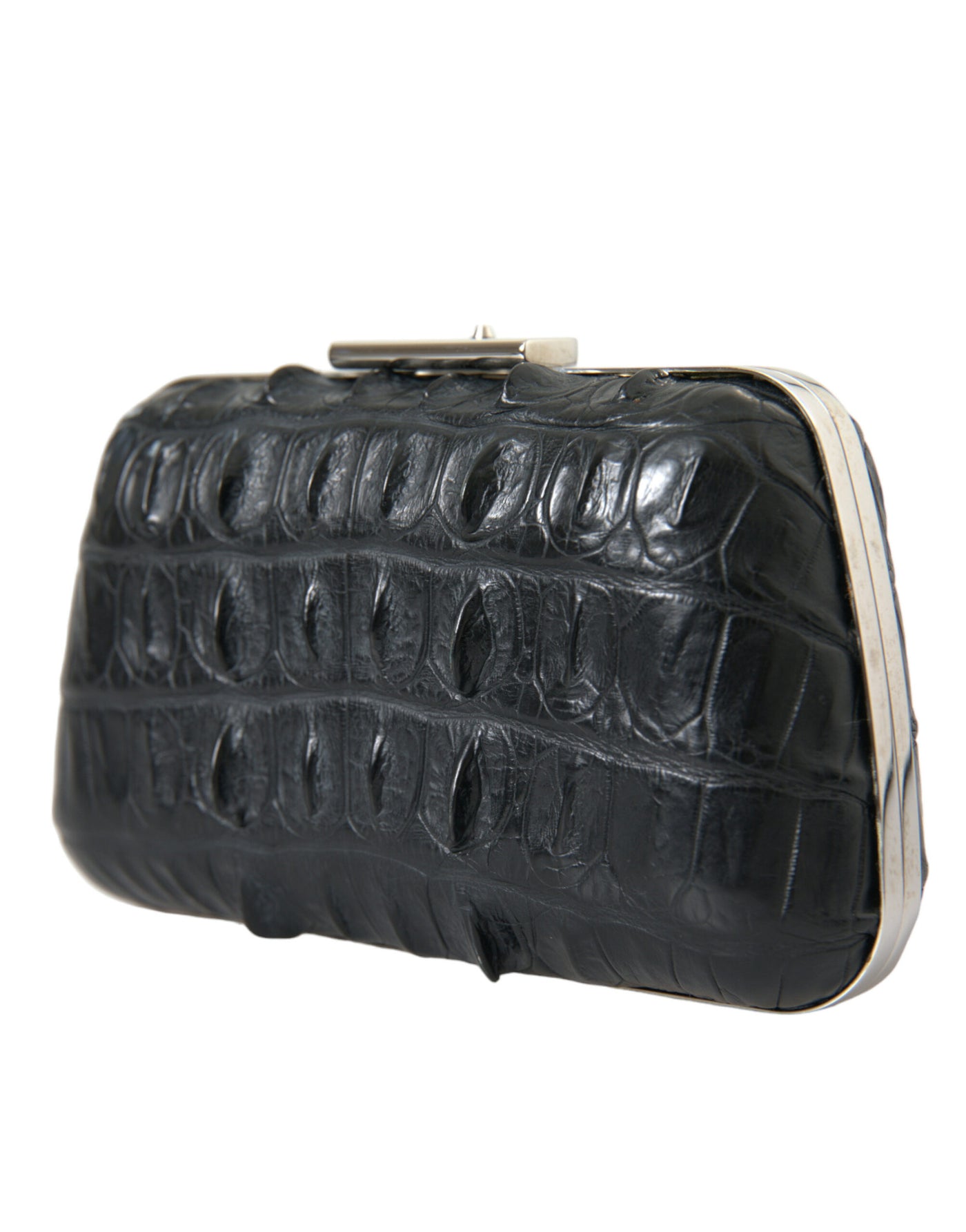 Balenciaga Elegant Crocodile Leather Evening Clutch - - - Balenciaga