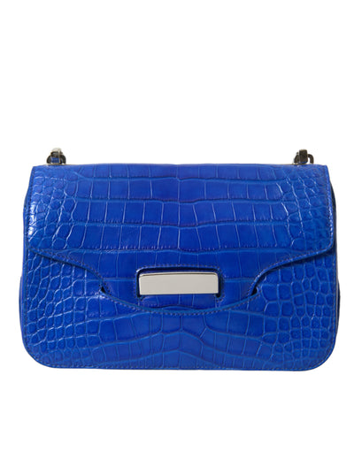 Balenciaga Alligator Skin Mini Shoulder Bag - Elegant Blue - - - Balenciaga