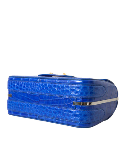 Balenciaga Alligator Skin Mini Shoulder Bag - Elegant Blue - - - Balenciaga