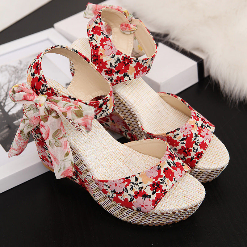 Bohemian high heel sandals - Carvan Mart