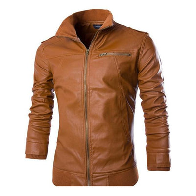 Motorcycle Leather Jackets - Brown - Genuine Leather - Carvan Mart