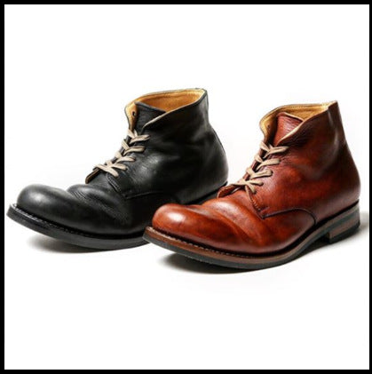 Low Cut Round Head Solid Color Boots - Carvan Mart
