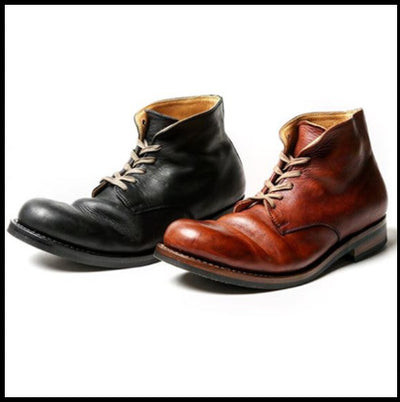 Low Cut Round Head Solid Color Boots - - Men's Boots - Carvan Mart