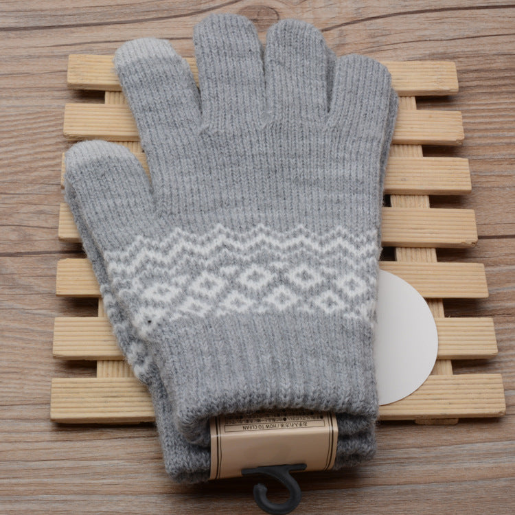 Couple knitted gloves touch screen gloves - Carvan Mart