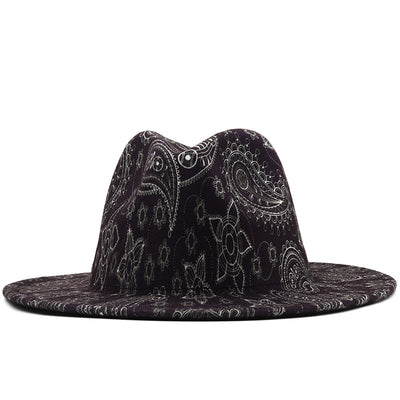 Gorgeous Cashew Floral Print Felt Cap - Carvan Mart