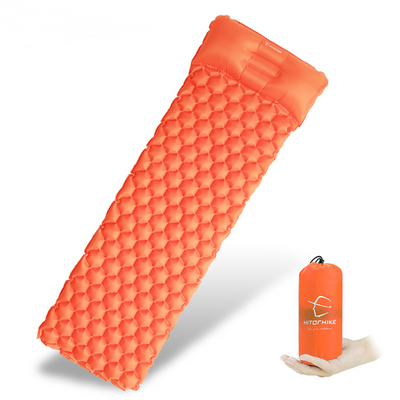 Outdoor Camping Inflatable Honeycomb Mattress Tent Sleeping Mat - Orange - Bedding Sets - Carvan Mart