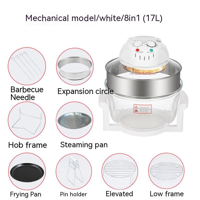 Glass Visual Air Fryer Convection Oven - Mechanicalwhite8in1 - Air Fryers - Carvan Mart