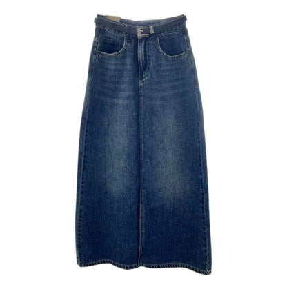 Plus Size Women's Denim Slit Sheath Skirt - Carvan Mart Ltd