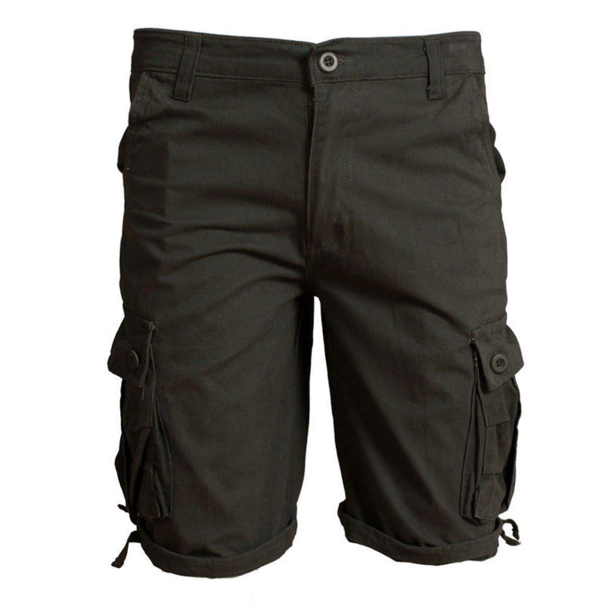 Mens Multi-Pocket Cargo Shorts Summer Thin Loose Five-point Pants - Army Green - Men's Shorts - Carvan Mart