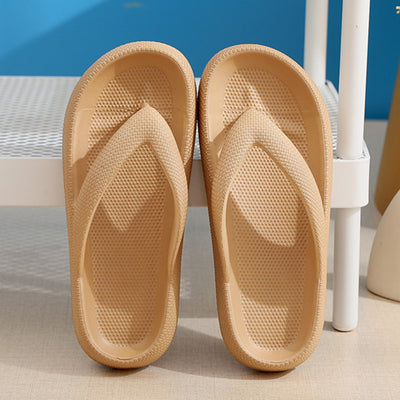 Clip Toe Slippers Non-Slip Soft Sole Flip Flop Thick Bottom Summer Slippers - Carvan Mart