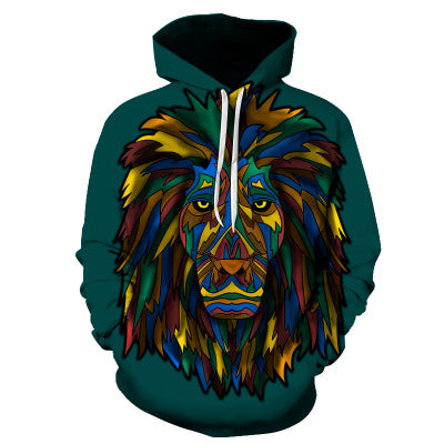 Wolf Printed Hoodies Men 3D Sweatshirt - vibrant 9 - Men's Hoodies & Sweatshirts - Carvan Mart