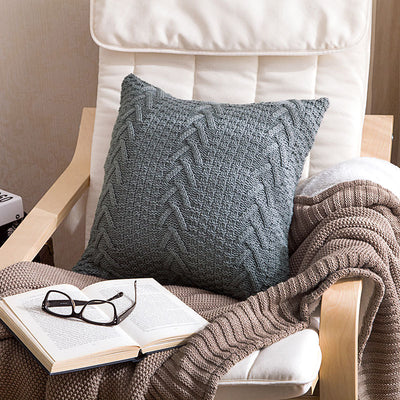 Thick wool knitted pillowcase - Carvan Mart