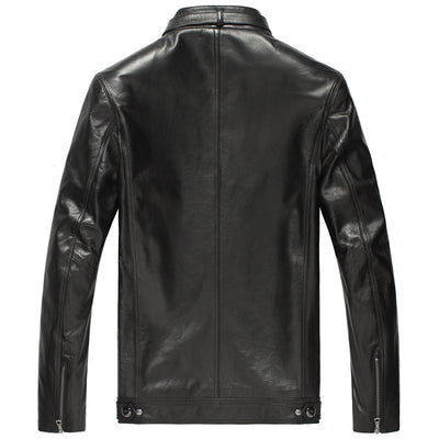 Men's leather leather jacket - Carvan Mart