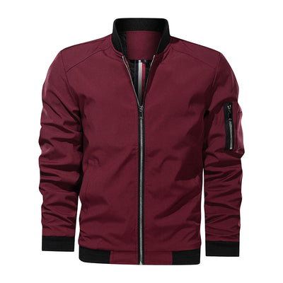 Men Jackets Casual Coats Bomber Jacket Slim Fashion Outwear - Carvan Mart