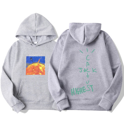 Hoodie print hoodie - Light gray - Men's Hoodies & Sweatshirts - Carvan Mart