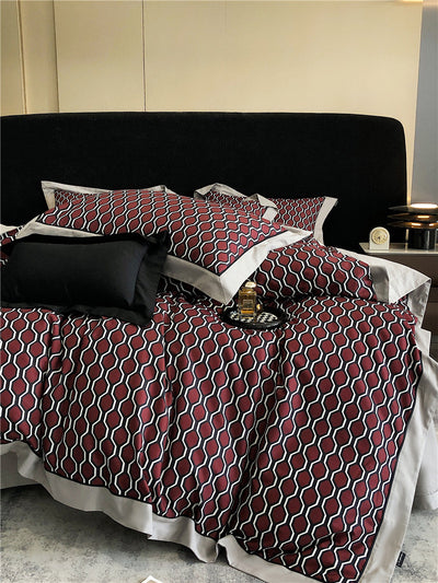 Long-staple Cotton Printed Four-piece Bedding Set Cotton Bedding - Carvan Mart