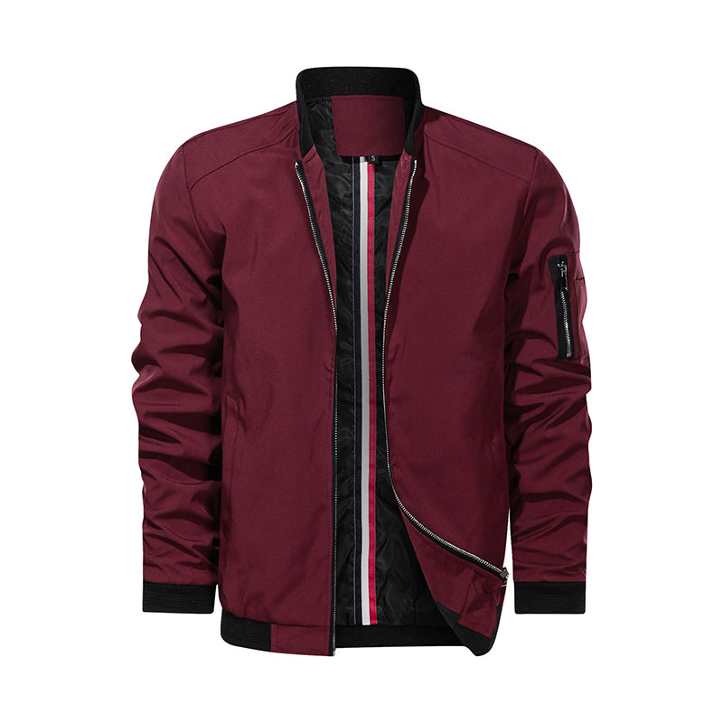 Men Jackets Casual Coats Bomber Jacket Slim Fashion Outwear - Carvan Mart