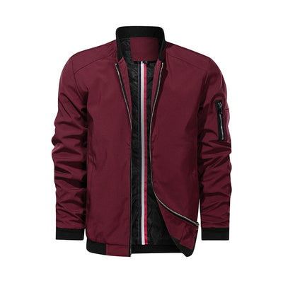 Men Jackets Casual Coats Bomber Jacket Slim Fashion Outwear - - Men's Jackets & Coats - Carvan Mart