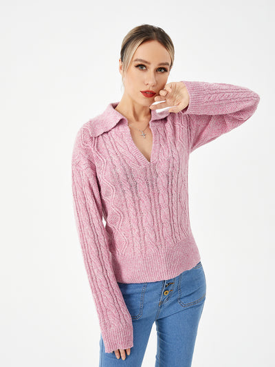 Women's Warm Casual Lapel Sweater - - Sweaters - Carvan Mart