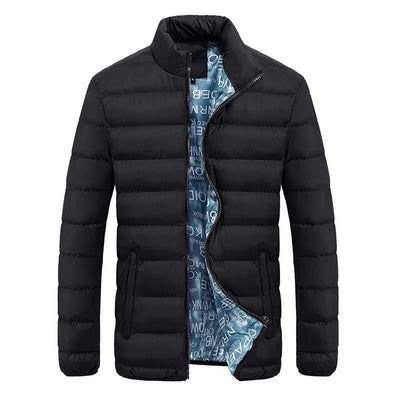 Men's Middle-aged Youth Stand-collar Padded Short Padded Jacket - Carvan Mart