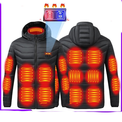 USB Charging And Heating Jacket Throughout The Body - Black Dual Control - Men's Jackets & Coats - Carvan Mart