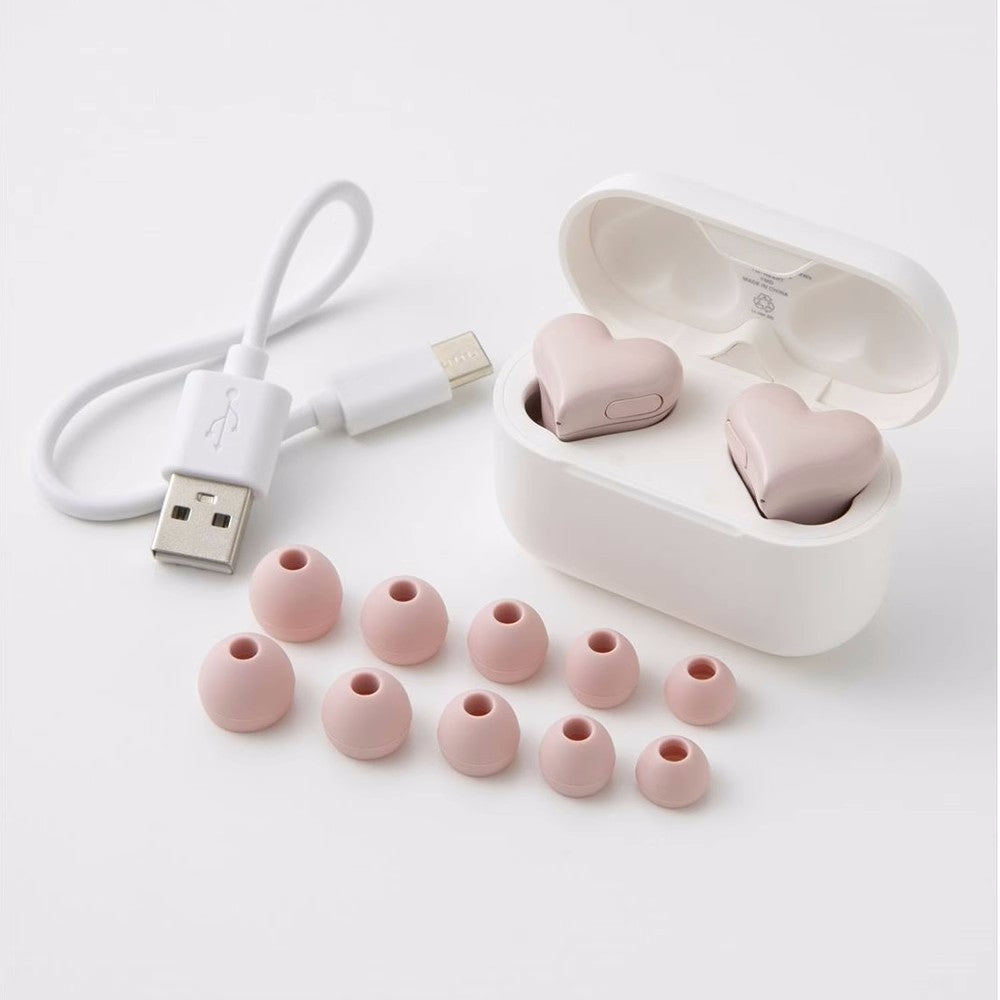 Heart Buds Wireless Bluetooth Earbuds - Cute Heart Shaped TWS Earphones - Carvan Mart