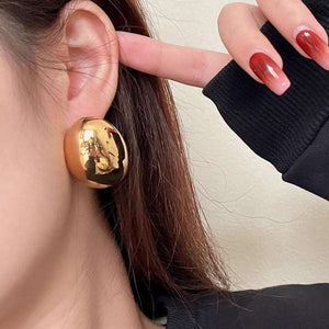 Gold Large Earrings Women's Three-dimensional Special-interest Design Earrings - Carvan Mart