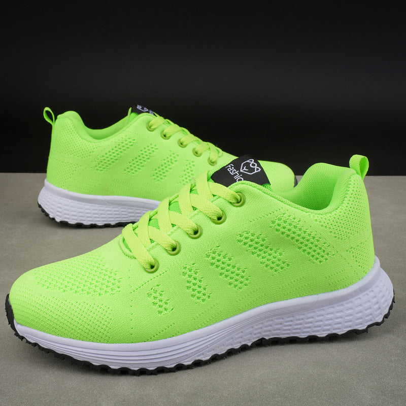 Plus Size Women's Fly-Knit Mesh Sneakers - Stylish and Comfortable Athletic Shoes - Carvan Mart