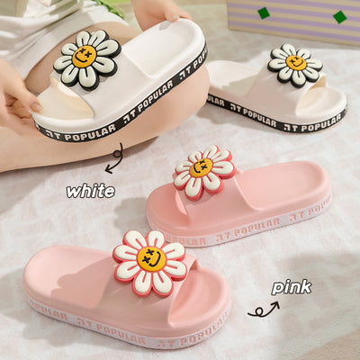 Summer Flower Slippers Women Indoor Anti-Slip Bathroom Home Slippers - Carvan Mart