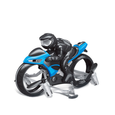 Transformer Motorcycle Remote Control Plane Flying Land And Air Motorcycle - Blue - Gift - Carvan Mart