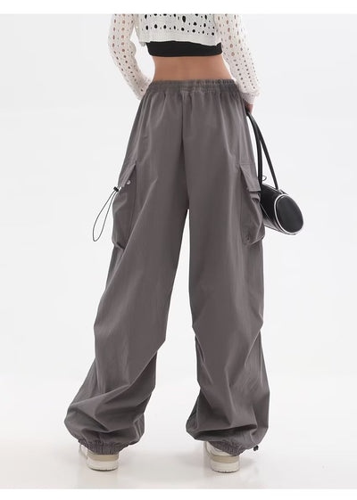 High Waist Wide Leg Cargo Pants for Women - Elegant Formal Dress Pant with Pockets - - Pants & Capris - Carvan Mart