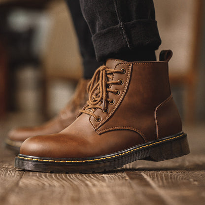 Men's Autumn Mid-top British Style Dr Martens Boots - Carvan Mart Ltd