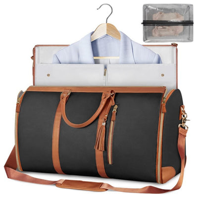 Easy Travel Duffle Bag Women's Handbag Folding Suit Bag Waterproof Clothes Totes - Carvan Mart