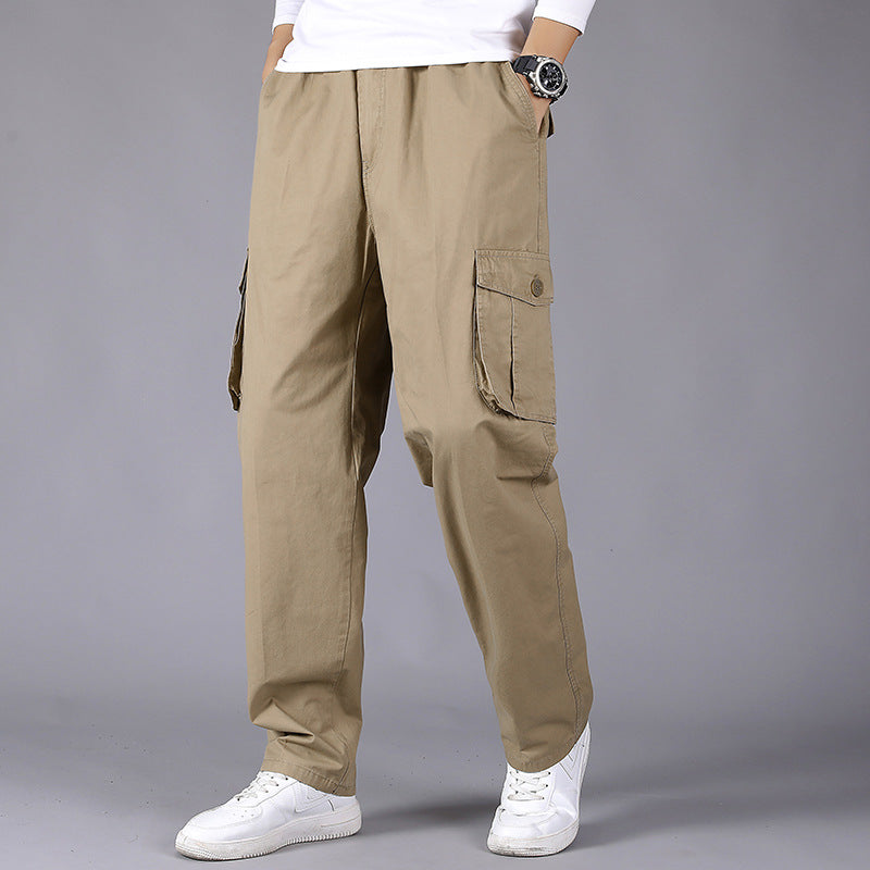 Korean Style Loose Straight Leg Thin Fat Pants - Comfortable Cotton Trousers for Spring - Carvan Mart