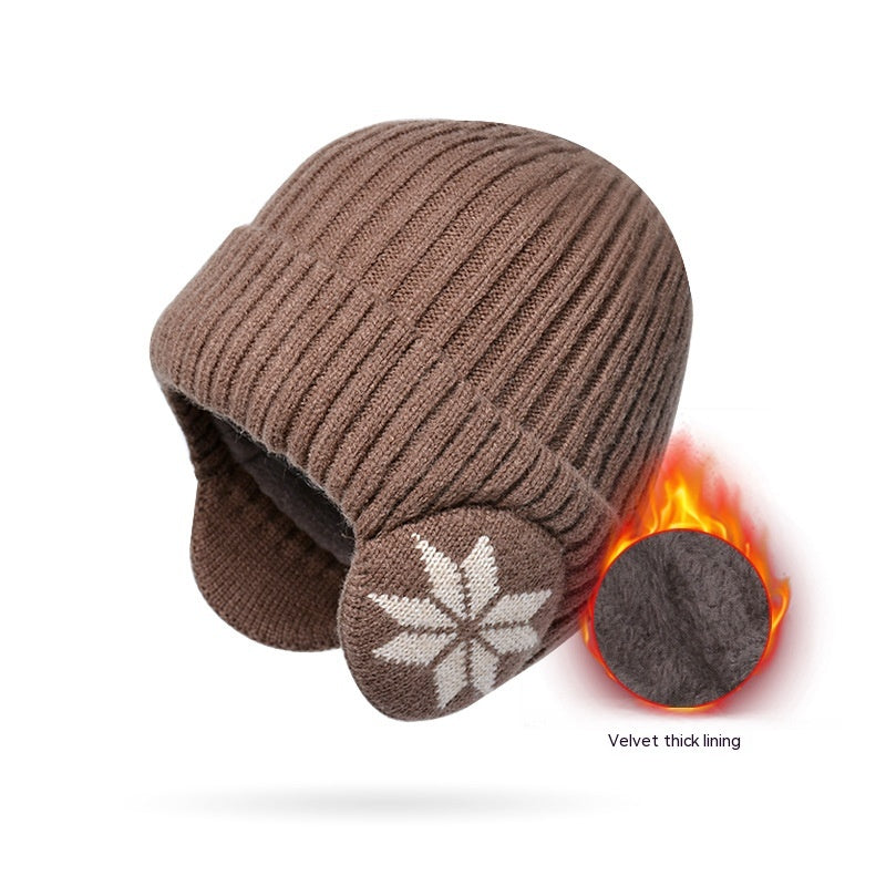 Thermal Knitting Woolen Cap Men's Fleece-lined Thickened Winter Trending Products - Khaki - Men's Hats & Caps - Carvan Mart