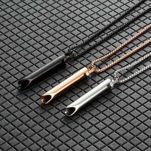 Minimalist Bar Pendant Necklace Breathing Relieve Pressure Ornament Decompression Necklace - Carvan Mart